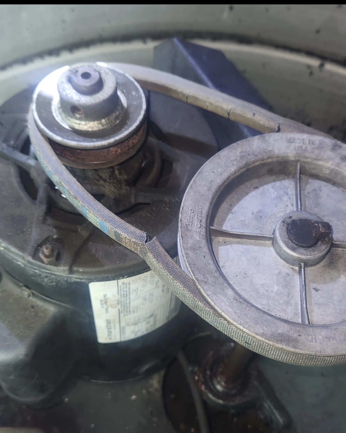 After fan belt service